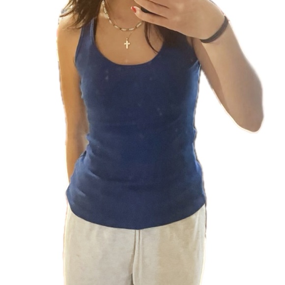 Blue full length racer back tank top 💙💙 - Picture 4 of 5